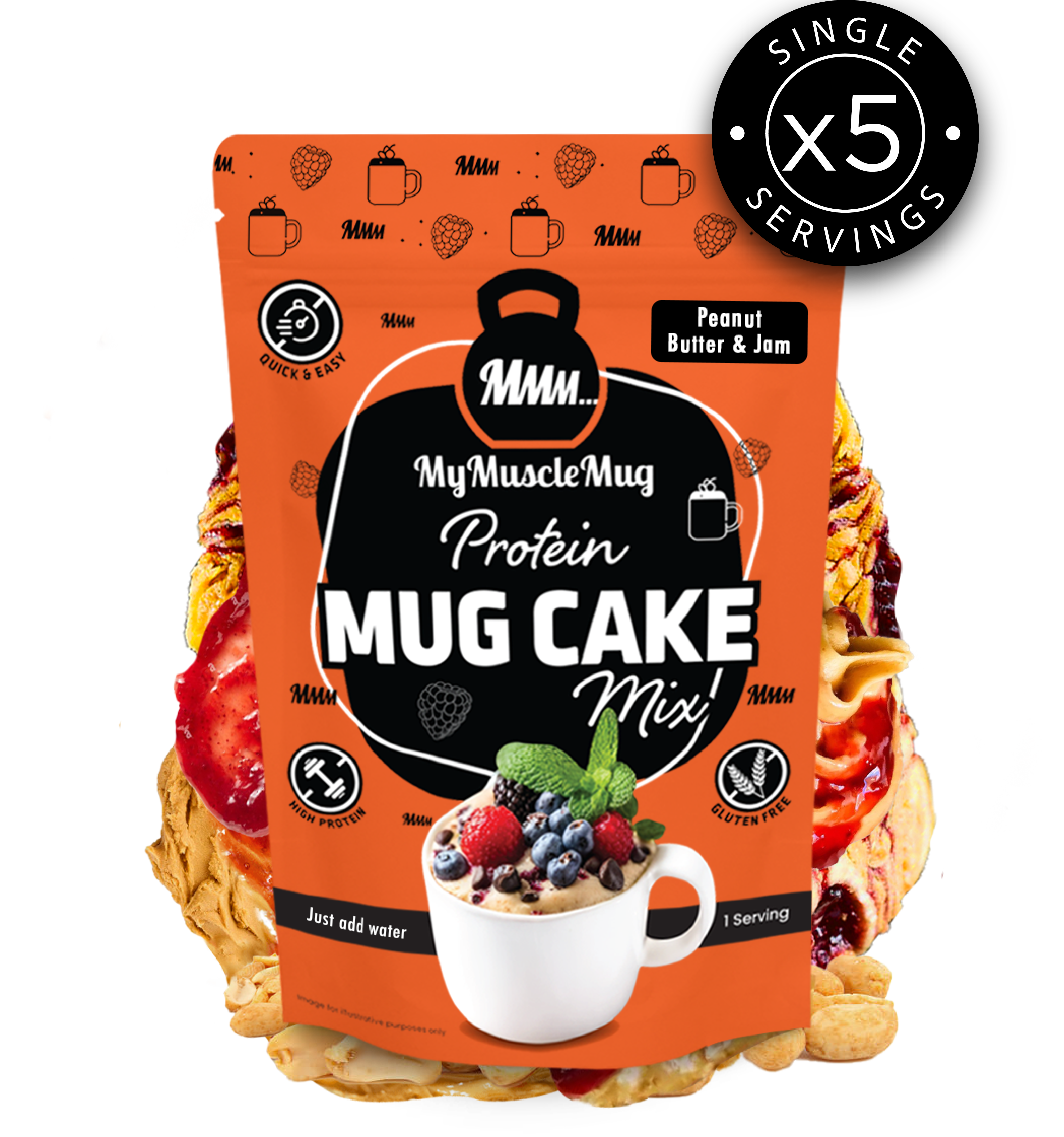 MyMuscleMug Mug Cake Supersize Pouches (x2 Pouches)